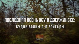 Спецрепортаж WG: «Последняя осень ВСУ в Дзержинске: будни войны 9-й бригады»