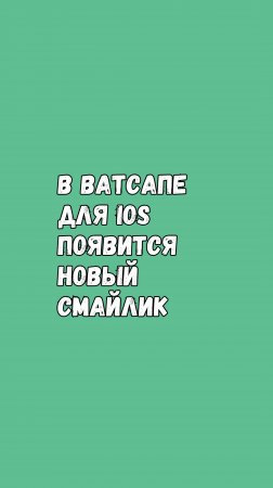 В Ватсапе Для iOS Появится Новый Смайлик