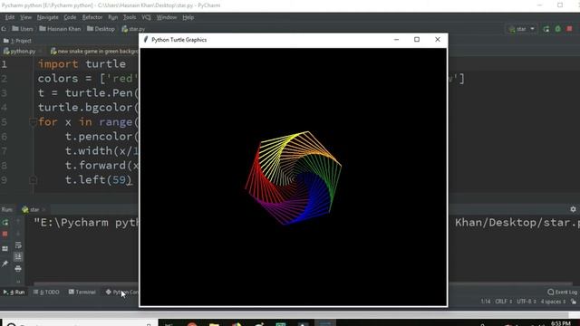 Python Art like a Spiral