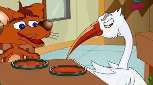 The Fox And The Crane  - Animated Moral Stories For Kids