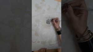 Цветы в технике дудлинг.