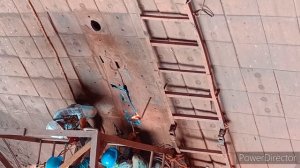 Строительство, Ремонт бункера вращающейся конусной дробилки Kobelco