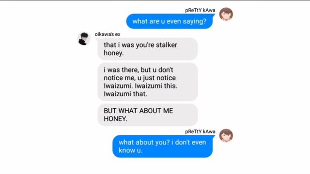 Oikawa "ex" is a stalker? || IwaOi || Haikyuu
