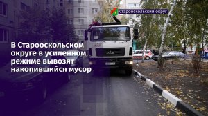 В Старооскольском округе в усиленном режиме вывозят накопившийся мусор