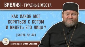 Как Иаков мог бороться с Богом и видеть Его лицо (Бытие 32:30)? Протоиерей Олег Стеняев
