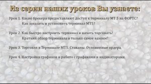 настройка терминала mt5. Обучающий курс.