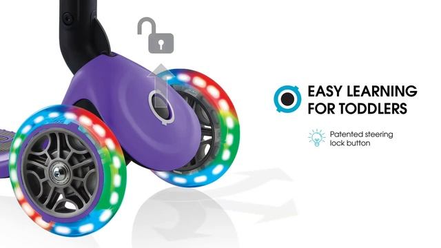 JUNIOR FOLDABLE LIGHTS foldable, light-up scooter for toddlers aged 2+