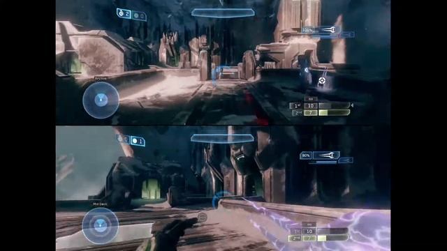 Halo 2 Anniversary Split-Screen Multiplayer Gameplay - Xbox One - Halo: MCC - Swords only - Lockdow смотреть онлайн