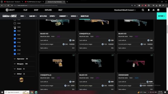 Rainbow Six Siege -Marketplace is Out SHOWING THE OG SKINS THATS AVAILABLE FOR SELL ON UBISOFT SIT смотреть онлайн