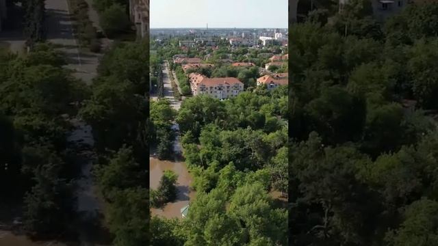 Каховская ГЭС под водой потоп прорыв дамбы смотреть онлайн