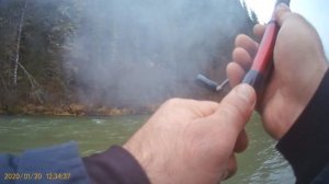 ловля хариуса в мутной воде