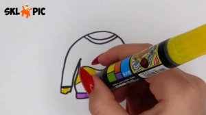 Раскраска для детей Свитер .Как нарисовать Свитер