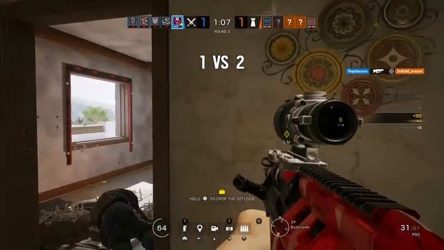 1 vs 5 Clutch with Gridlock - Rainbow Six Siege смотреть онлайн