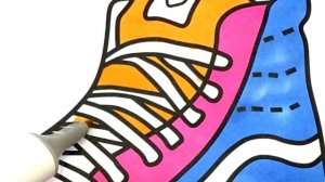 Рисуем КЕДЫ Coloring Sneakers | Painting & Drawing - Coloring Pages