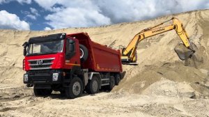 Загрузка на карьере #самосвал #8x8 #amt