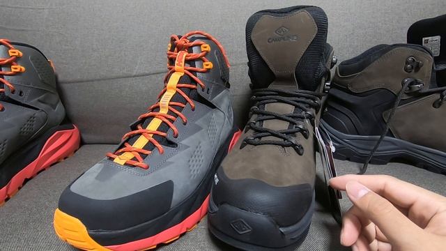 호카오네오네 카하 vs 캠프라인 애니스톰 시그마 비교, 백패킹 등산화 추천, backpacking hiking boots, hokaoneone kaha, anystorm sigm