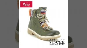 Rieker Y9432-52 Green ankle boots