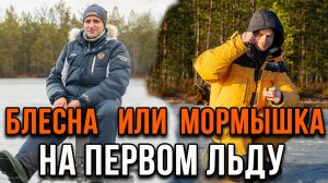 Мормышка или блесна на первом льду.