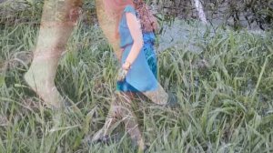 wet and muddy high heels, high heels stuck in swamp, muddy high heels (# 066)