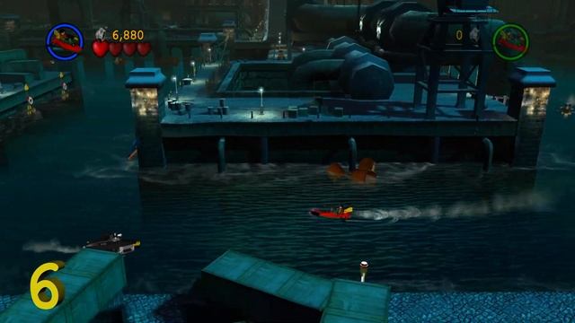 LEGO Batman: The Videogame | BATBOAT BATTLE - Minikits & Red Power Brick