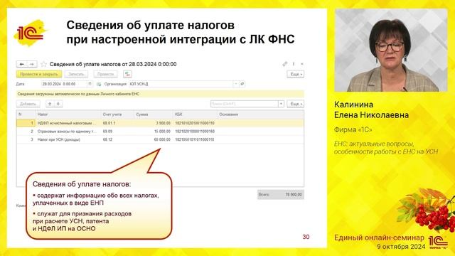 ЕНС: актуальные вопросы, особенности работы с ЕНС на УСН.