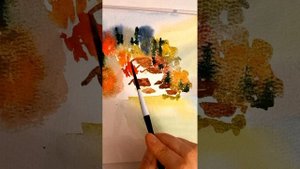 пейзаж виноградник #акварель