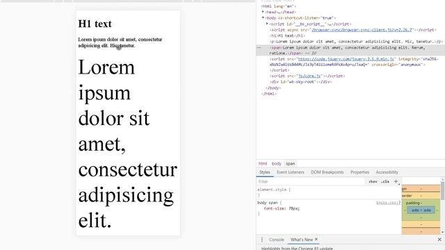 Как сделать резиновый текст. Верстка Html Css