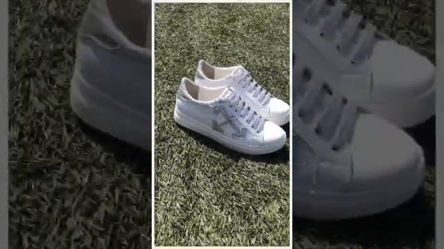 Белые кеды из натуральной кожи ShoesHub смотреть онлайн