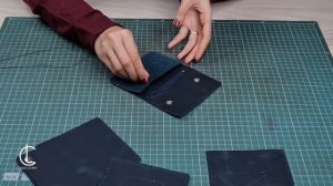 Выкройка мини кошелек из кожи