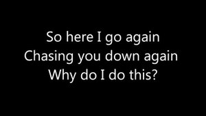 Three Days Grace Over and Over lyrics on screen