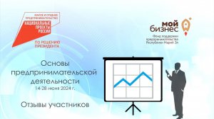 Отзывы участников курса "Основы предпринимательской деятельности". Июнь 2024 г.