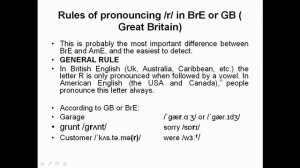 Phonetics and phonology. Rules of pronouncing r.