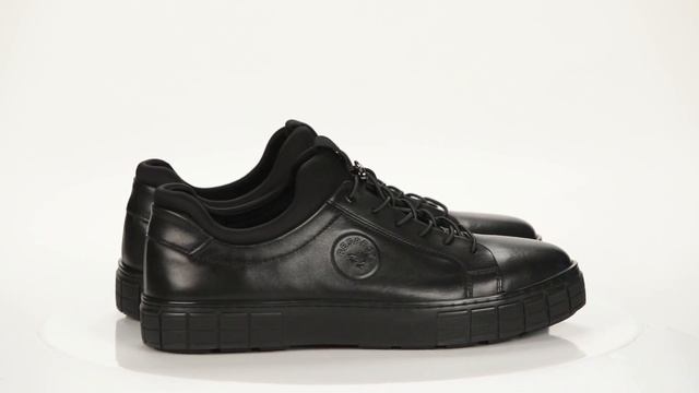 Черные кеды из кожи VK83-142300 смотреть онлайн