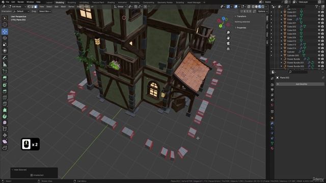 Lesson 90 - Modeling Stylized Platforms for Blender Taverns