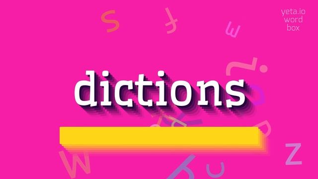 DICTIONS - HOW TO PRONOUNCE IT? #dictions смотреть онлайн