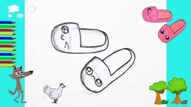 Как нарисовать МИЛЫЙ. просто, Рисунки для  начинающих. кроссовки