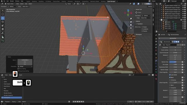 Lesson 66 - Crafting Curved Stylized Roofs in Blender