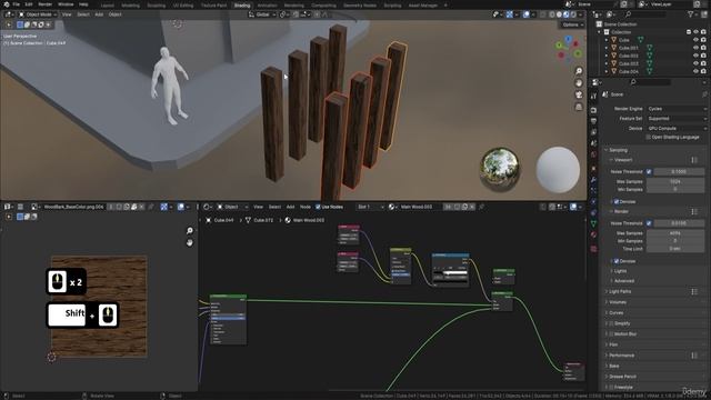 Lesson 14 - Reinforcing Wood with Stone Supports in Blender Modeling