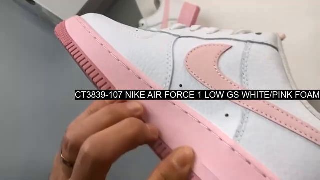 [UNBOXING] CT3839-107 Nike Air Force 1 Low GS White/Pink Foam-Elemental Pink Nike Af 1 Pink