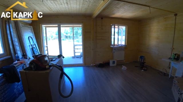 Каркасный дом 6х9 с мансардной крышей и мезонином. Деревянный Каркасный Дом. Поселок Пригородный.