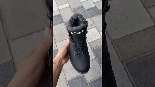 Мужские зимние кожаные ботинки BARZONI Black Flotar Сапоги кроссовки зимние 333ч кор