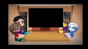 реакция на страшилки из Gacha Club. Я, Макс, Санс и Фриск.