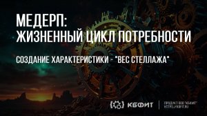 КБФИТ: МЕДЕРП. ЖЦП: Демонстрация создания характеристики - "Вес стеллажа"