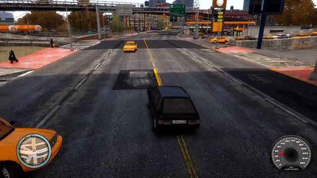 проходение сюжетки с мод тачками и новой графикой GTA 4,