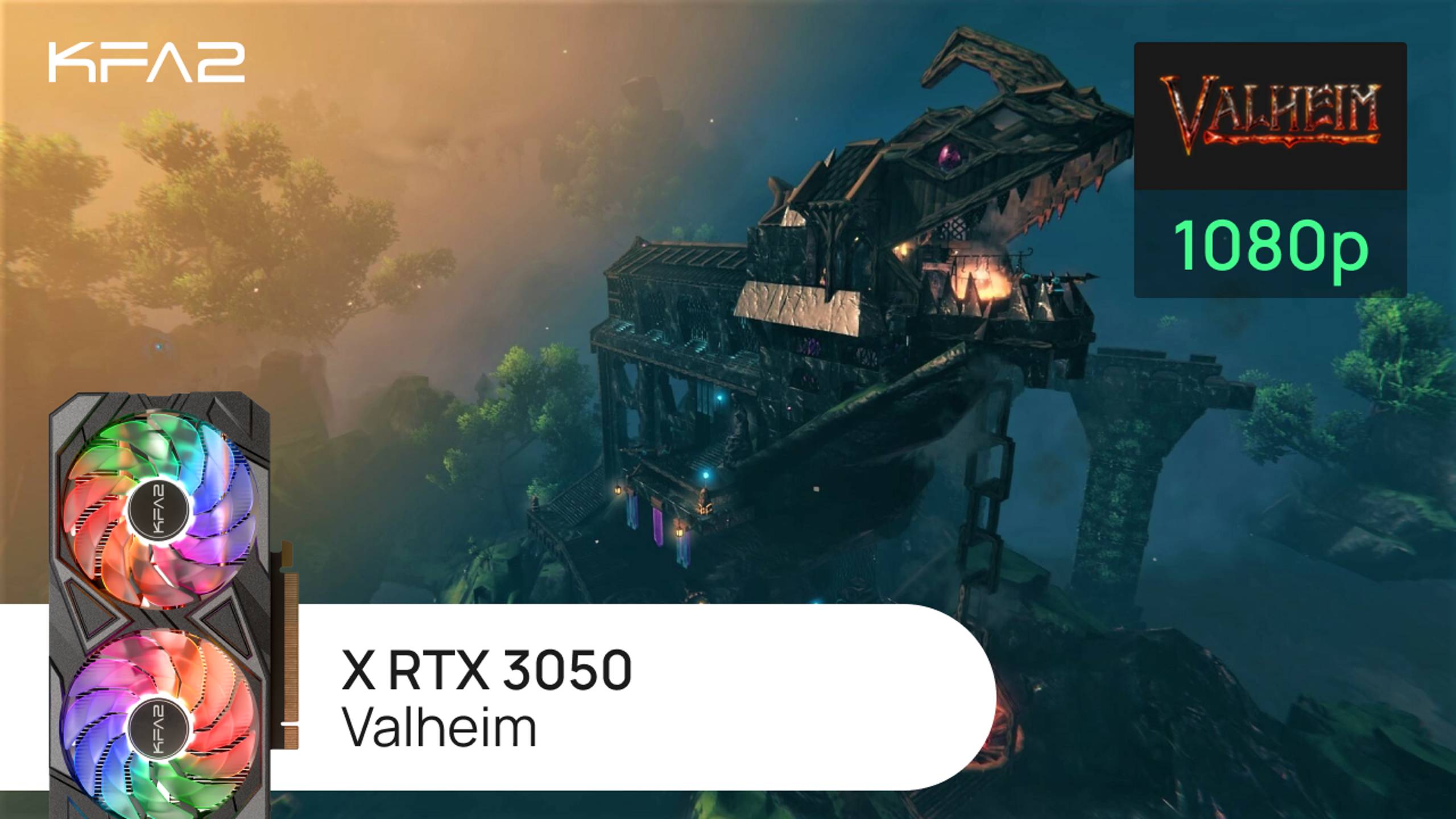 KFA2 X GeForce RTX 3050 Black | Valheim | 1080p (Full HD) разрешение