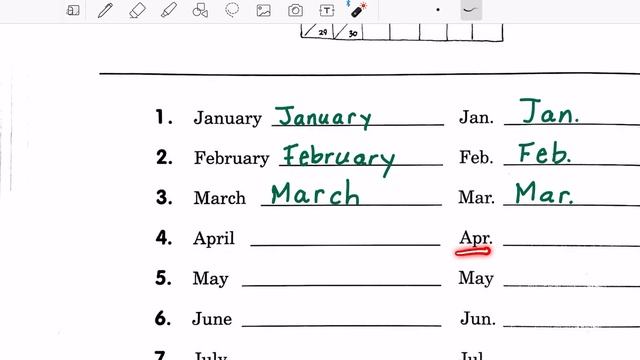 Video 6 (Write the Missing Months) смотреть онлайн