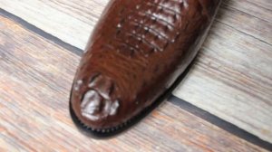 Men’s Shoes Genuine Crocodile Alligator Skin Leather Handmade Brown