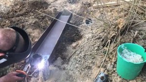 Монтаж ворот на сваи