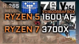 Ryzen 5 1600 AF vs Ryzen 7 3700X Benchmarks - YD1600BBAFBOX