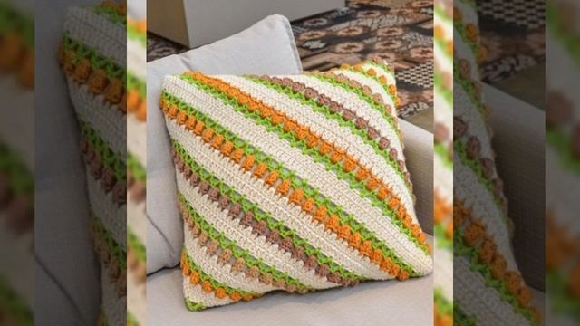 202340+Most Beautiful multicolor Crochet Cushion Cover design ideas/Crochet granny square cushions